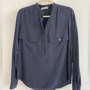 Vince silk polka dot shirt